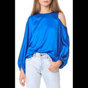 Tibi Satin Cut Out Top